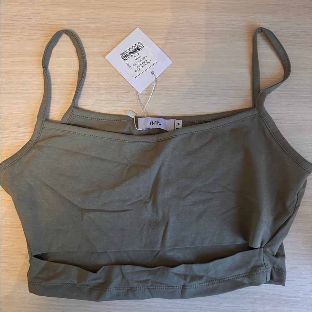 Adika brand new khaki green tank top with slit